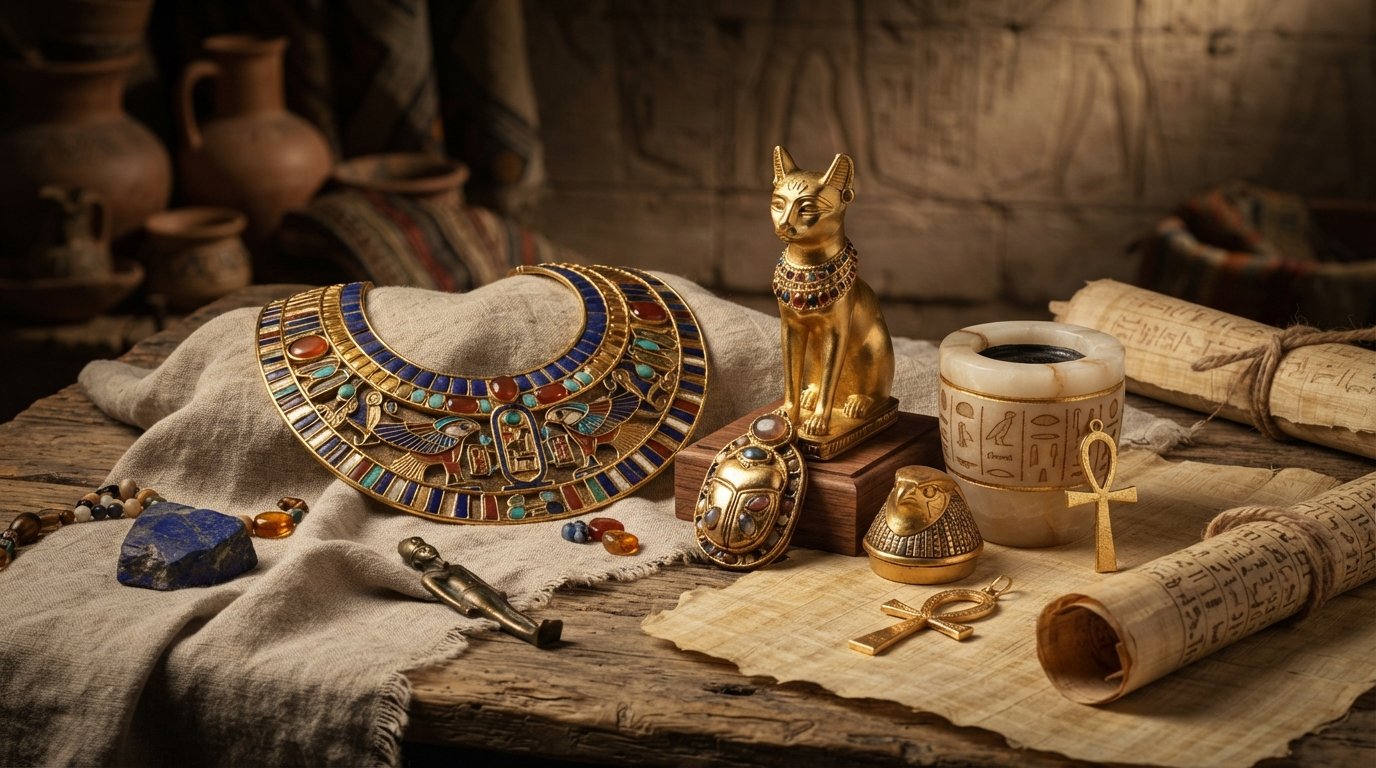 Hero Antik egyptisk amulet-halskæde